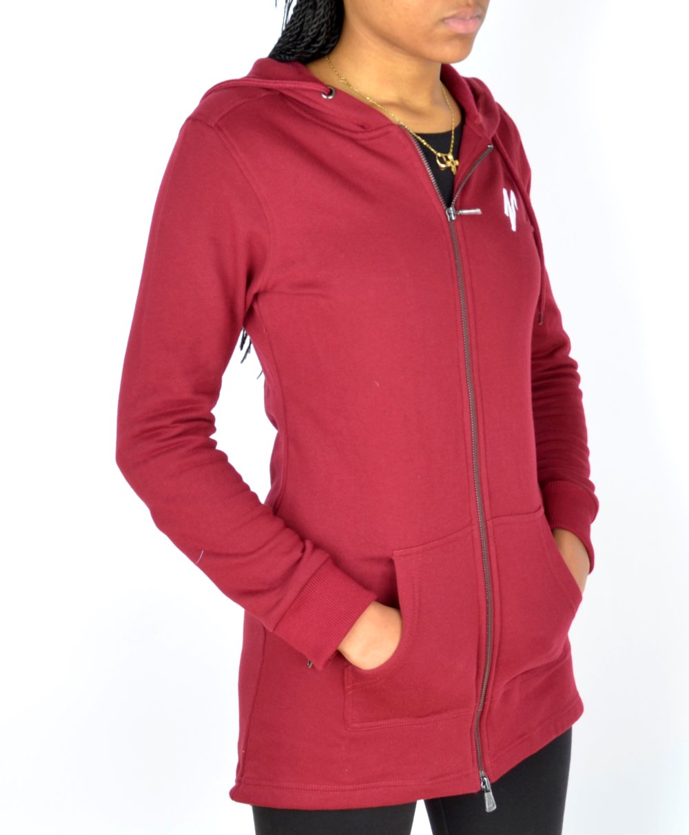 Image of Dark Red Parka Hoody