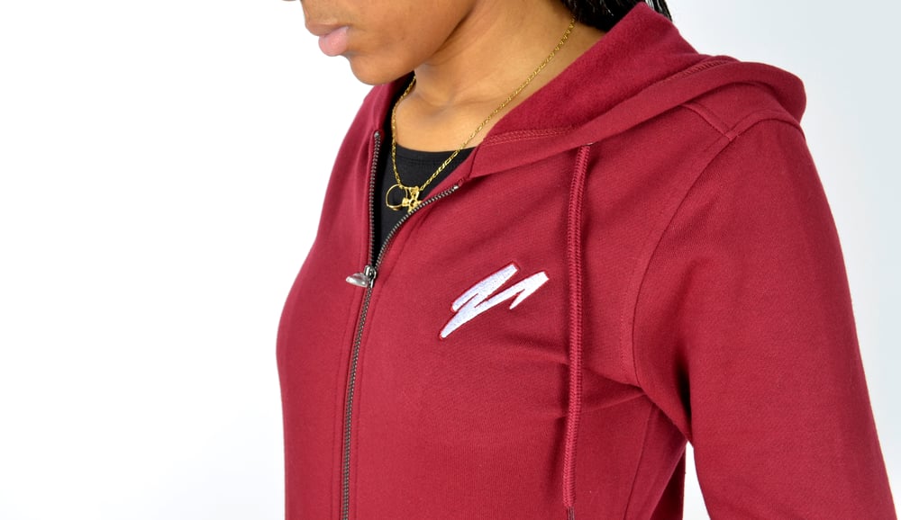 Image of Dark Red Parka Hoody