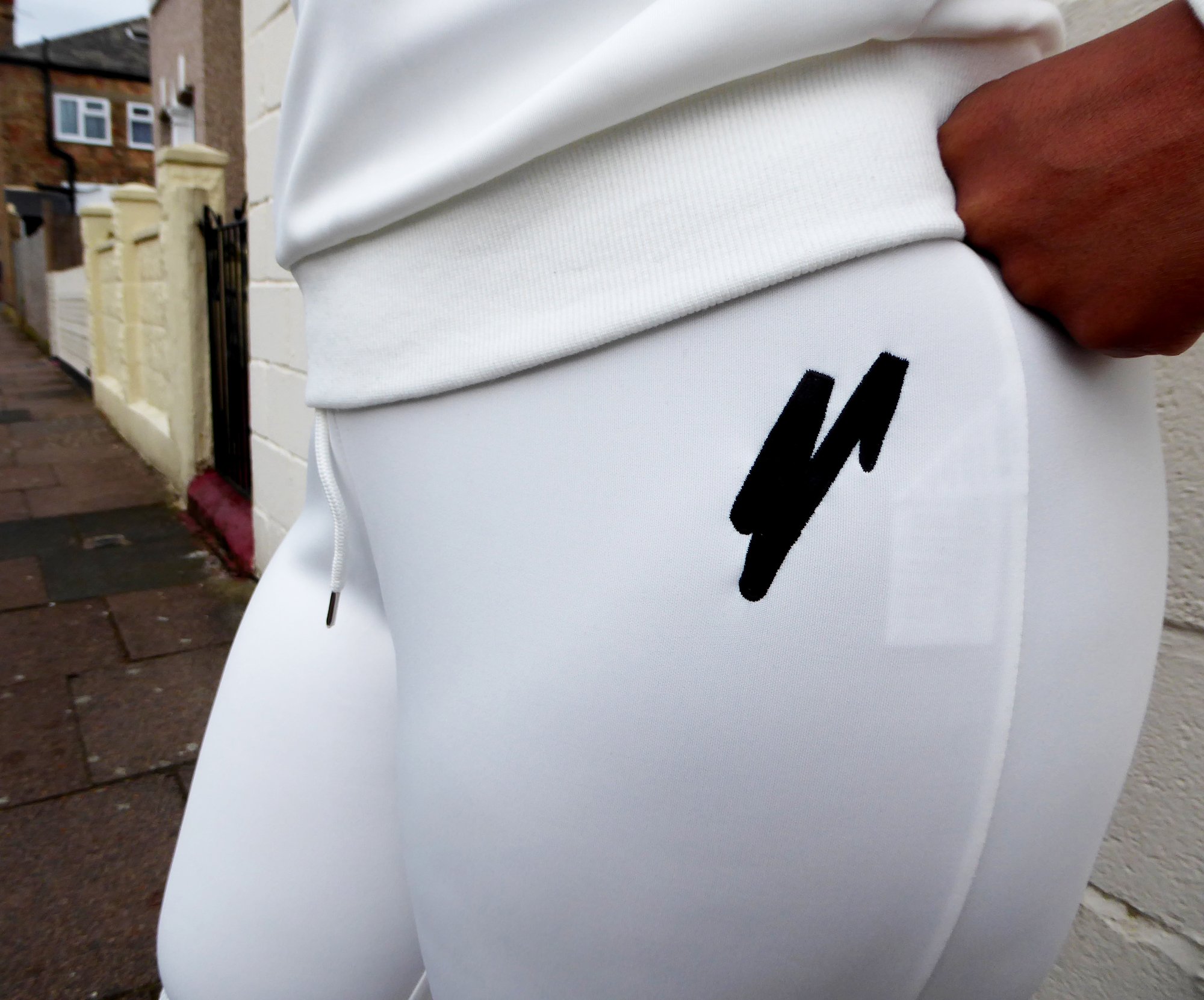 mesh lined tracksuit bottoms