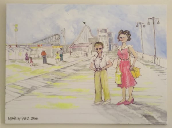 Image of "HE'S WITH HIS AUNT AT CONEY ISLAND"