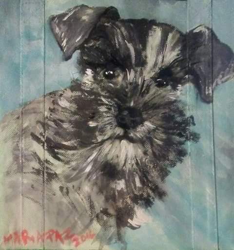 Image of CUSTOM DOG TOTE BAG - "SCHNAUZER"