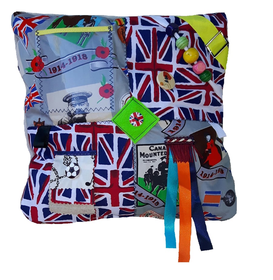 Image of War themed England needs You Dementia Cushion