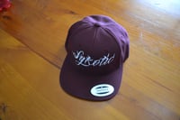 Image 1 of OG Snapback Flat Cap (Burgandy)