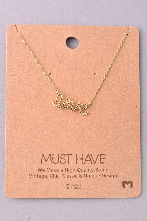Image of Cursive Love Wire necklace