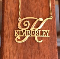 Image 1 of Initial Name Plate Necklace 