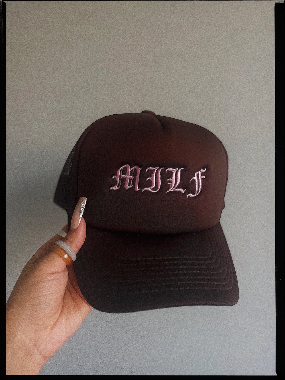 Image of BROWN MILF TRUCKER HAT - PRE-ORDER