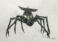 Image 1 of Spider Gremlin 9x12 Ink and Watercolor Original 