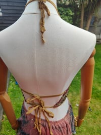 Image 8 of Bralette halter neck top -rust nude 6-14