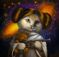 Image 1 of “Purrincess Leia" Original Painting