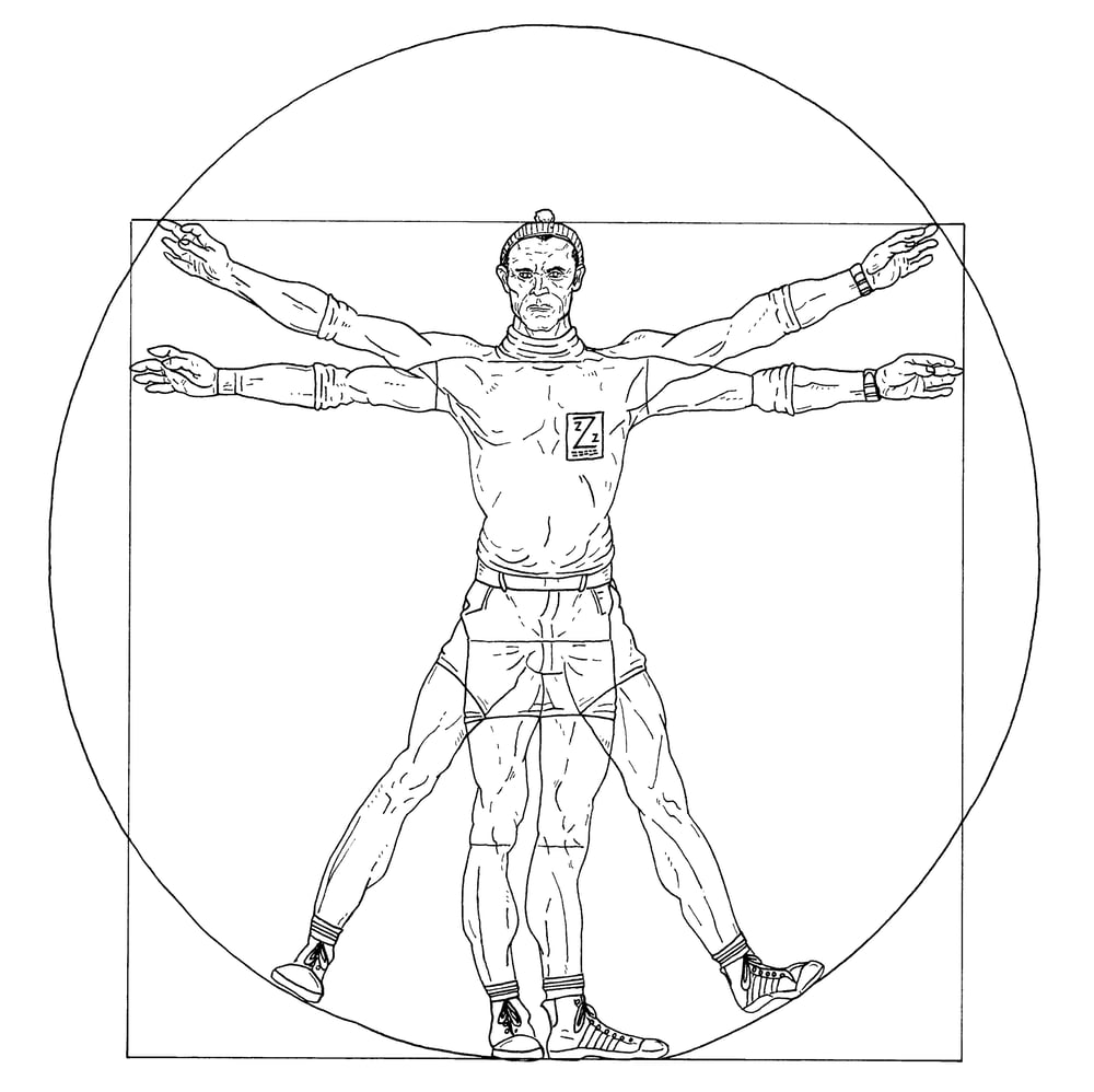 Image of VITRUVIAN KLAUS - LIFE AQUATIC B&W Print