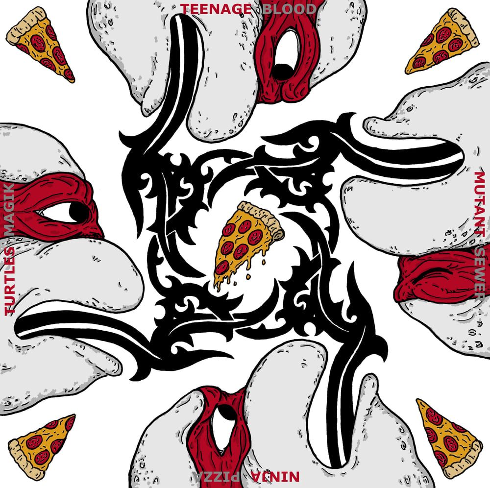 Image of BLOOD SEWER PIZZA MAGIK TMNT Print