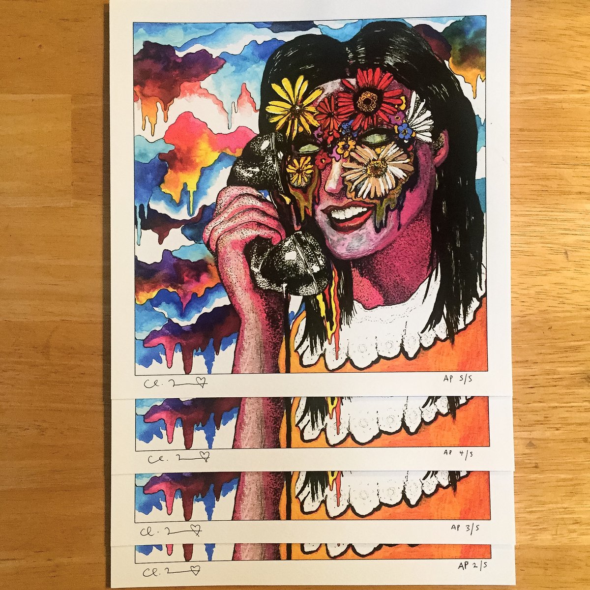 Image of "Tele-Psychic" Artist Proof Giclee Fine Art Print ONLY 1 LEFT (2015)