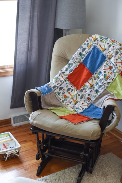 Image of Boy Theme Rag Quilt