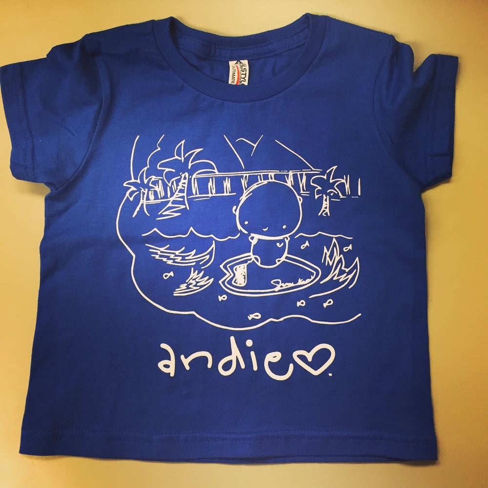 ANDIE + dog tag: you're it dog rescue TODDLER/BLUE t-shirt (2016 design)