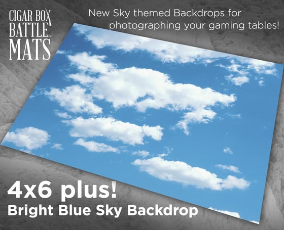 Image of Bright Blue Sky Backdrop - 4' x 6' PLUS  #332