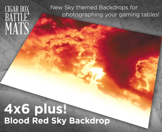 Image of Blood Red Sky Backdrop - 4' x 6' Plus -  #330