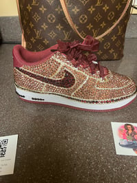 Image 1 of Blinged Air Force ones