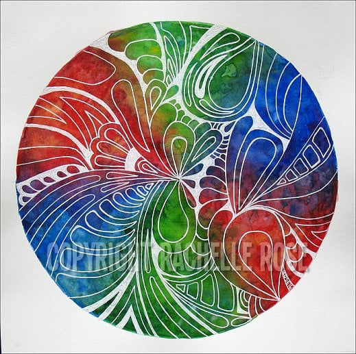 Image of Rainbow Watercolor Mandala