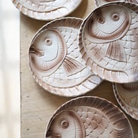 Image 1 of Lot de 6 assiettes à poisson Sarreguemines