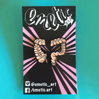 Image 2 of Semi Colon Best Friend Enamel pin set.
