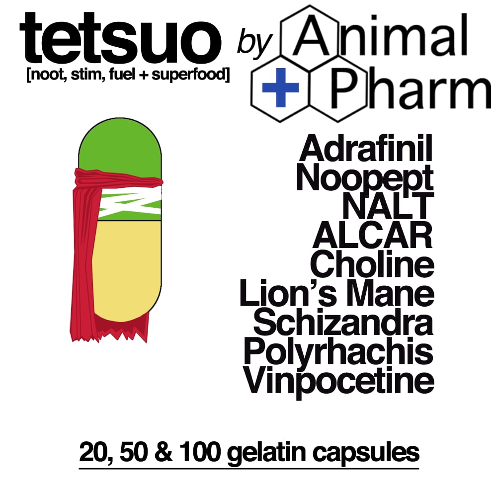 Image of TETSUO Nootropic Blend *Adrafinil *Noopept *ALCAR and more!