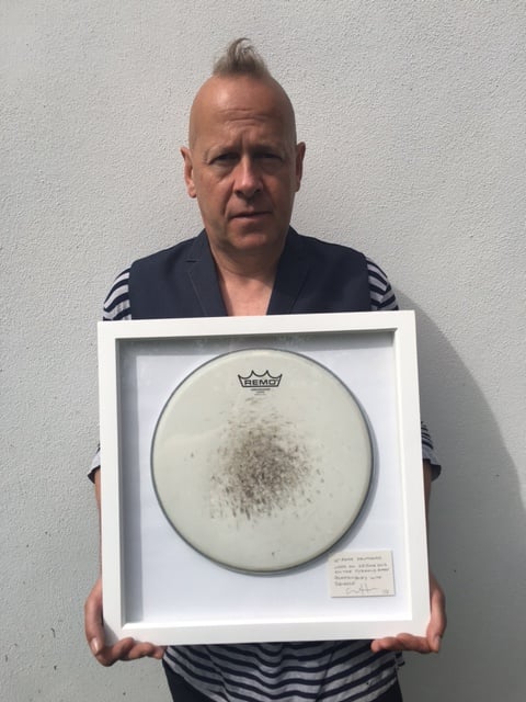 Image of Framed drum head used at Glastonbury 2016