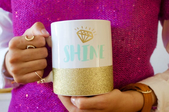 Image of Diamond Shine Coffee Cup | Cute Coffee Mug