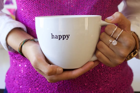 Image of Happy 18oz Coffee Cup | Inspirational Coffee Mug