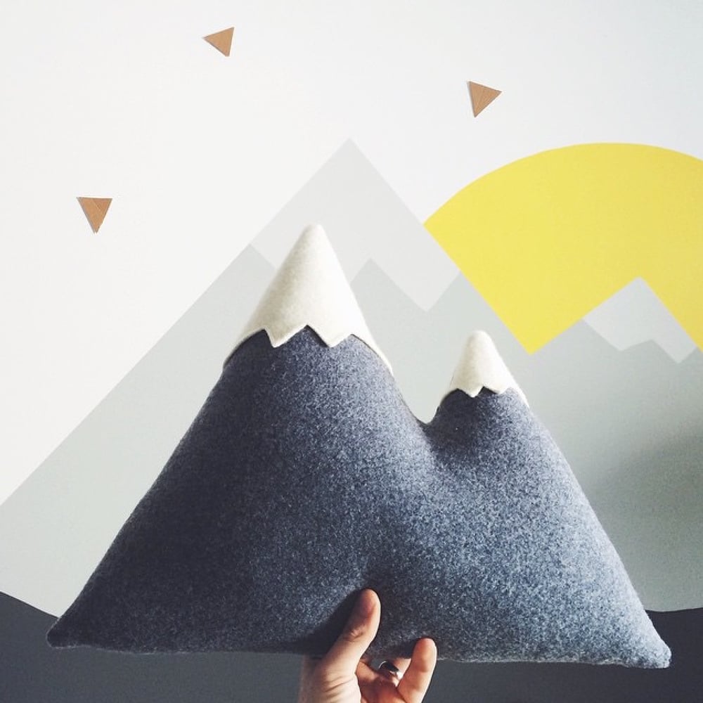 Image of the Peaks - Large Mountain Pillow