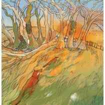 Image of Sunset Stroll - Greetings card