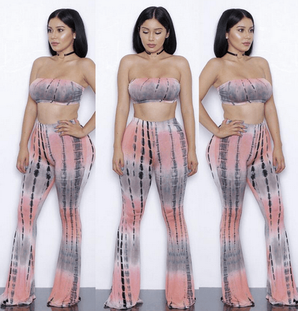 Image of CUTE PRINT TWO PIECE WATERMELON RED JUMPSUIT