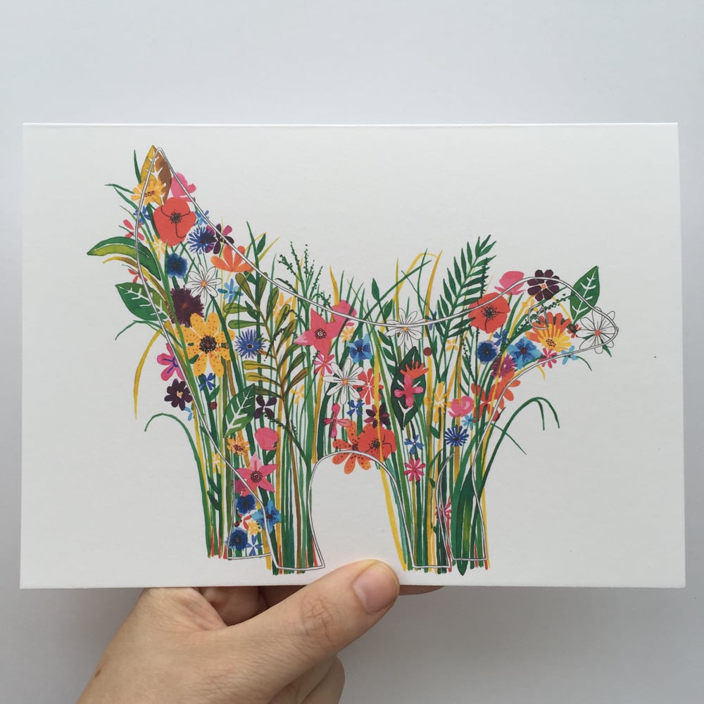 Image of Secret garden lambanana greeting card