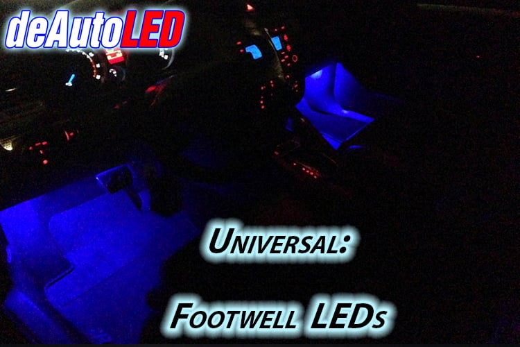 Image of 2pc 6 LED Wafer Footwell set in Crisp White/Red/Blue fits: VW, Audi, all cars