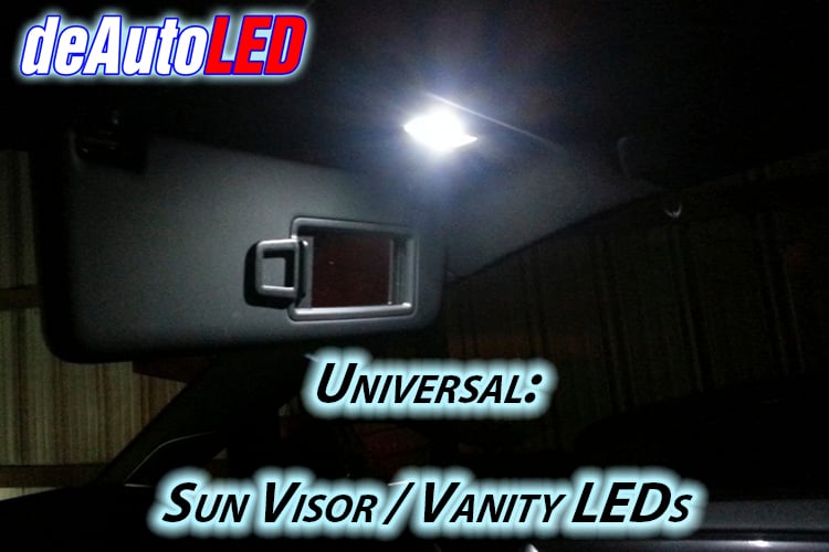 Image of Sun Visor Clean Crisp White (no blue tint) LED 2PC set fits: All Car models