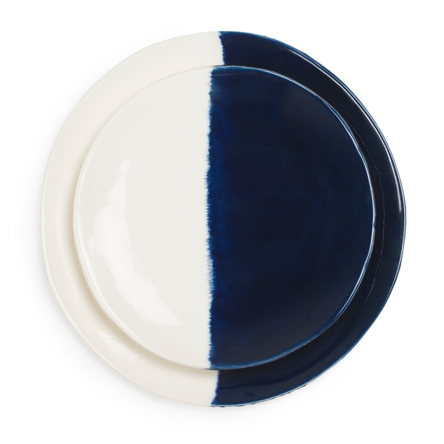 Image of Indigo Ceramic Dinner & Salad Plate Set