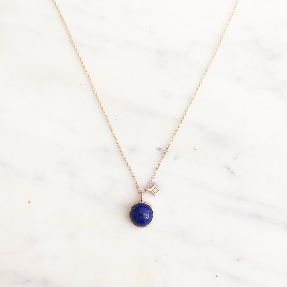 Image of Art Deco Blue Lapis Necklace