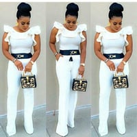 Image 1 of Ruffled Top ivory and champagne