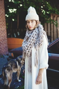 Image 2 of Belleville wrap w/ fringe (shown in fawn-more colours)