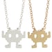 Image of Space Invader Charm Necklace