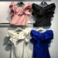 Image 2 of Ruffled Top ivory and champagne