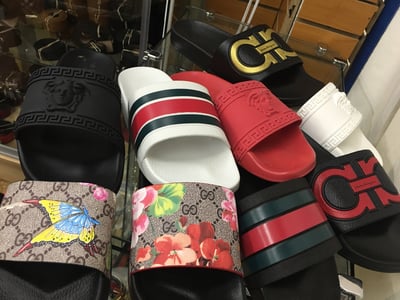 Image of Gucci, Versace, ferragamo sandals