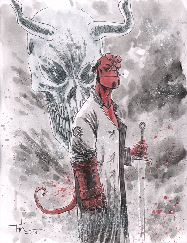 Image of HELLBOY PAINTING