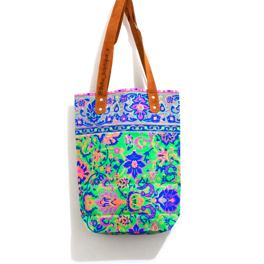 Image of Green and Grey Boho Bags marked down from $34.99, NOW