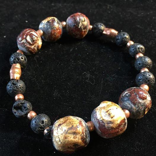 Image of IGNITE ~ your inner fire ~ Guru Beads, Copper and Volcanic Rock