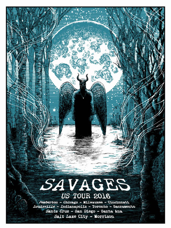 Image of Savages US Tour Poster 2016 Pt3