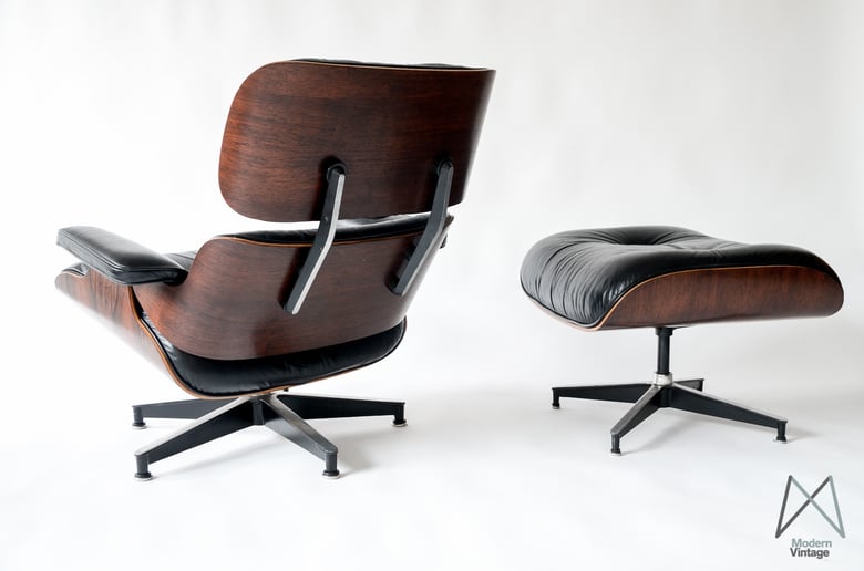 Image of Vintage Eames Rosewood lounge chair Herman Miller 60's