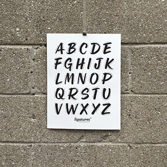Image of Brush Alphabet Print