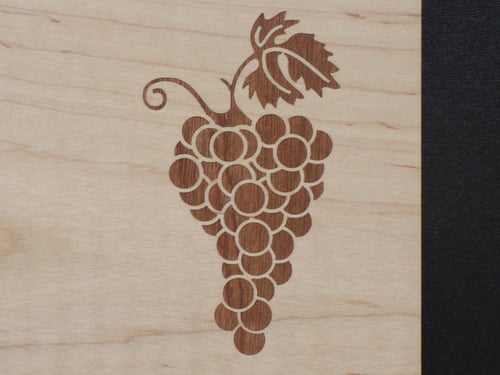 Image of Serving Board with Grape Inlay Design