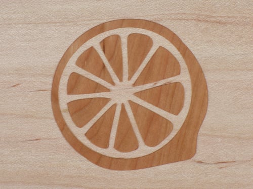 Image of Serving Board with Lemon Citrus Inlay Design