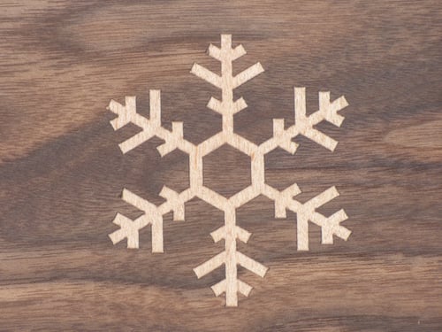 Image of Serving Board with Festive Snowflake Inlay Design